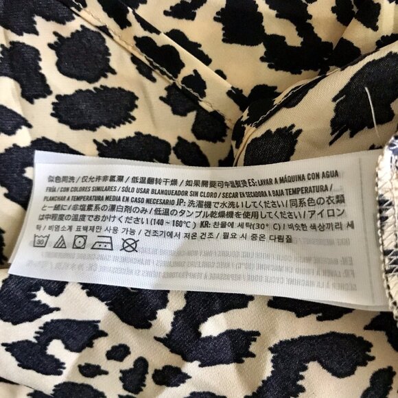 Hollister Ultra High Rise Midi Skirt Leopard Print Elastic Waist Size Medium - Picture 5 of 6